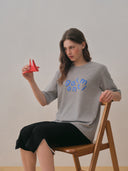 Letter Tee -  Grey