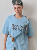 Letter Tee -  ฺBlue